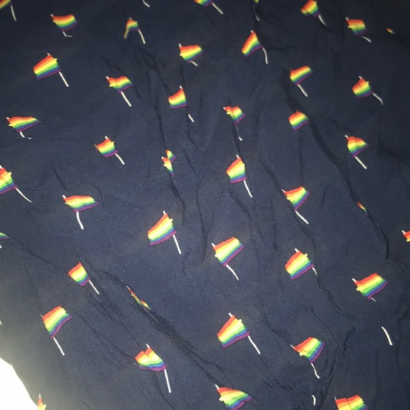 Target PRIDE Collection  rainbow flag navy romper - Picture 4 of 5